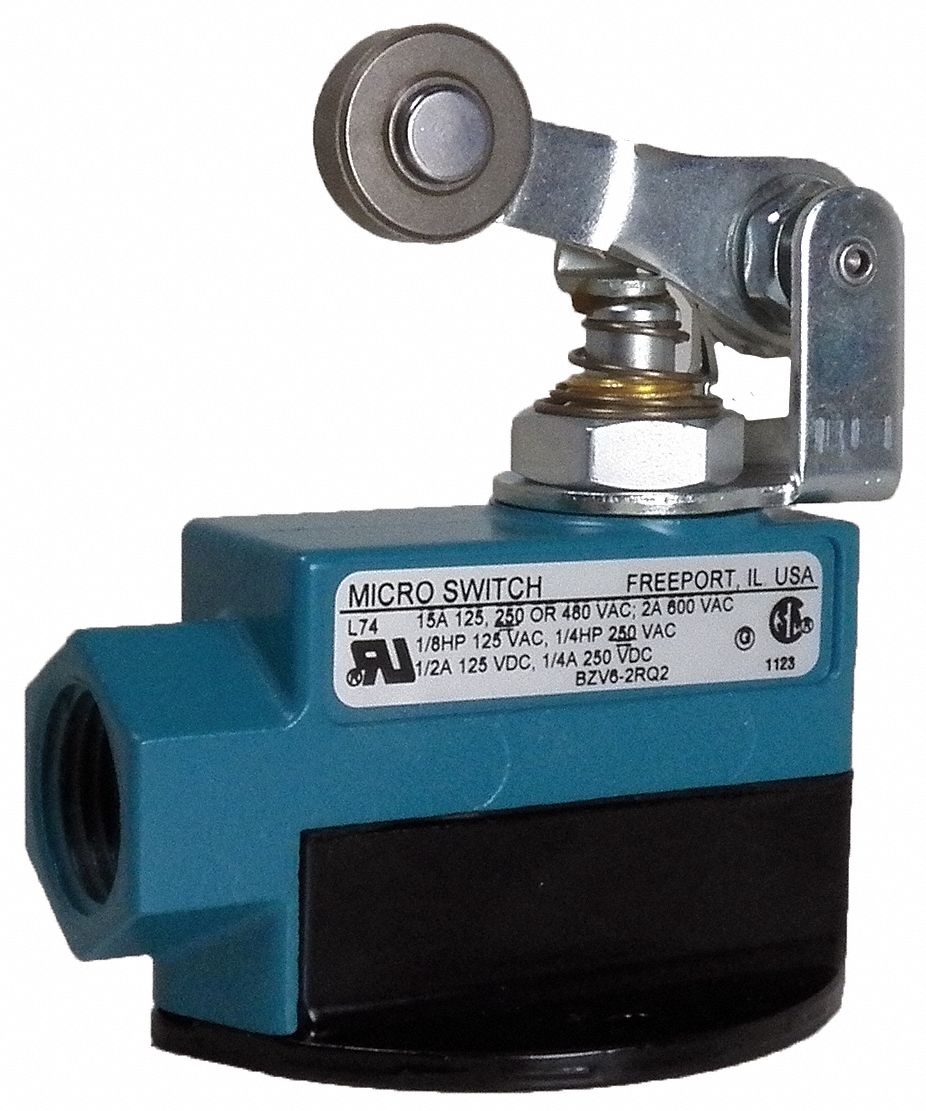 NON PLUG-IN LIMIT SWITCH, ROLLER ARM PLUNGER, METALLIC, BZV6