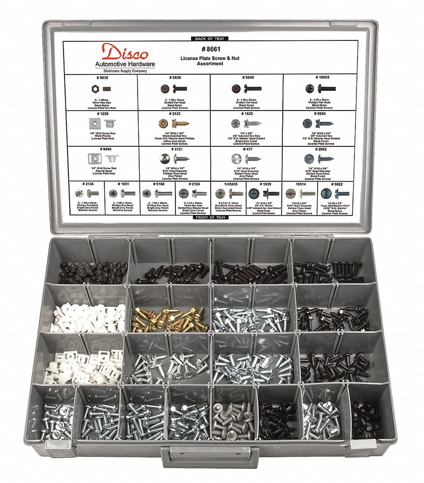 Nut/Screw Assort Phillips/Slotted 520pcs