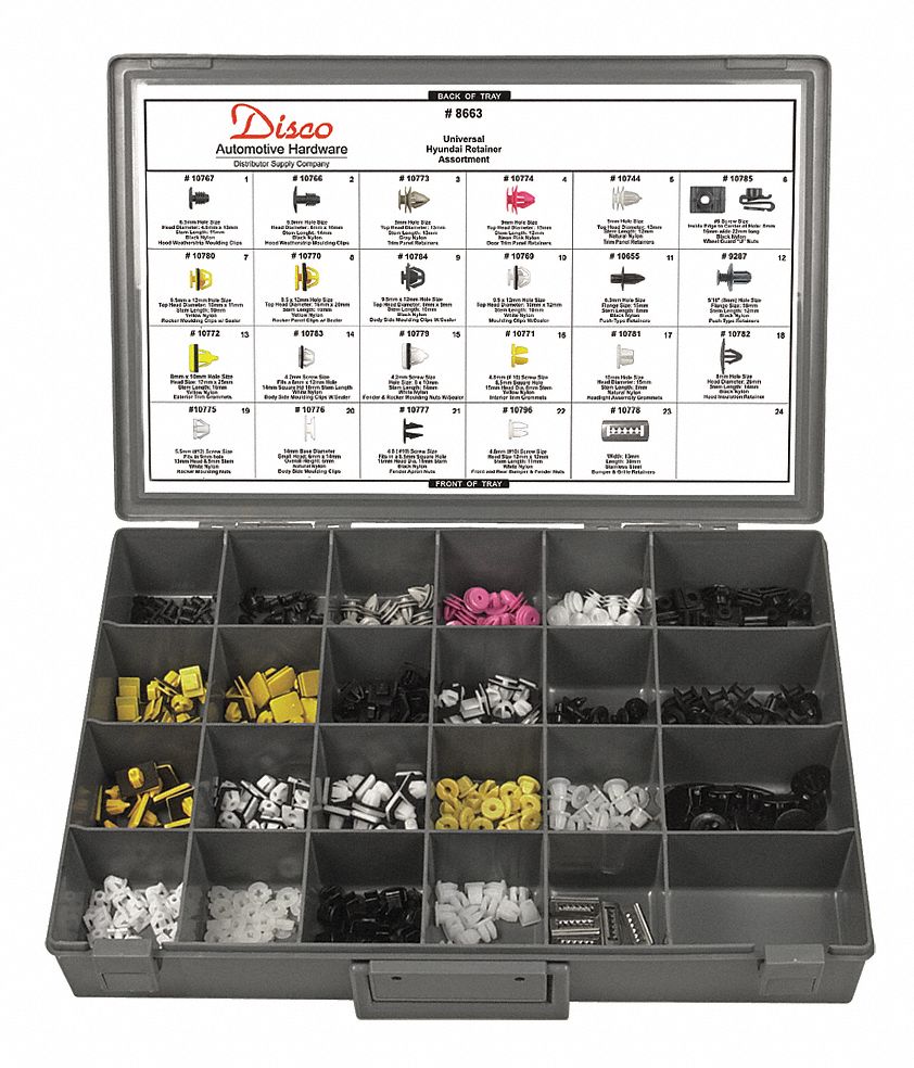 Hyundia Retainer Assortment, 405 pcs: 405 Pieces