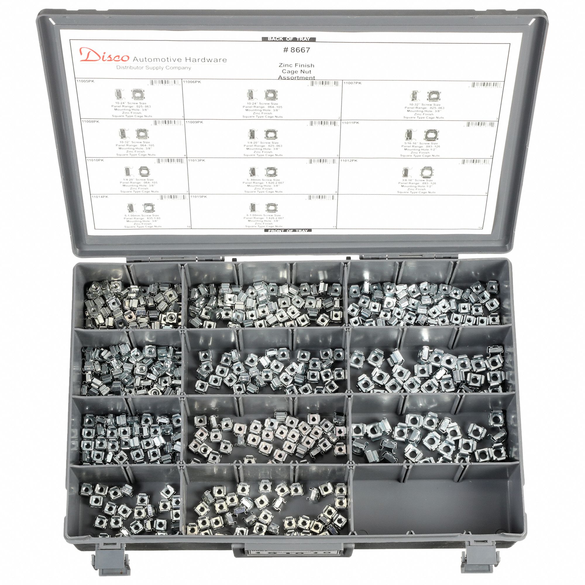 Cage Assortment: Zinc-Plated,