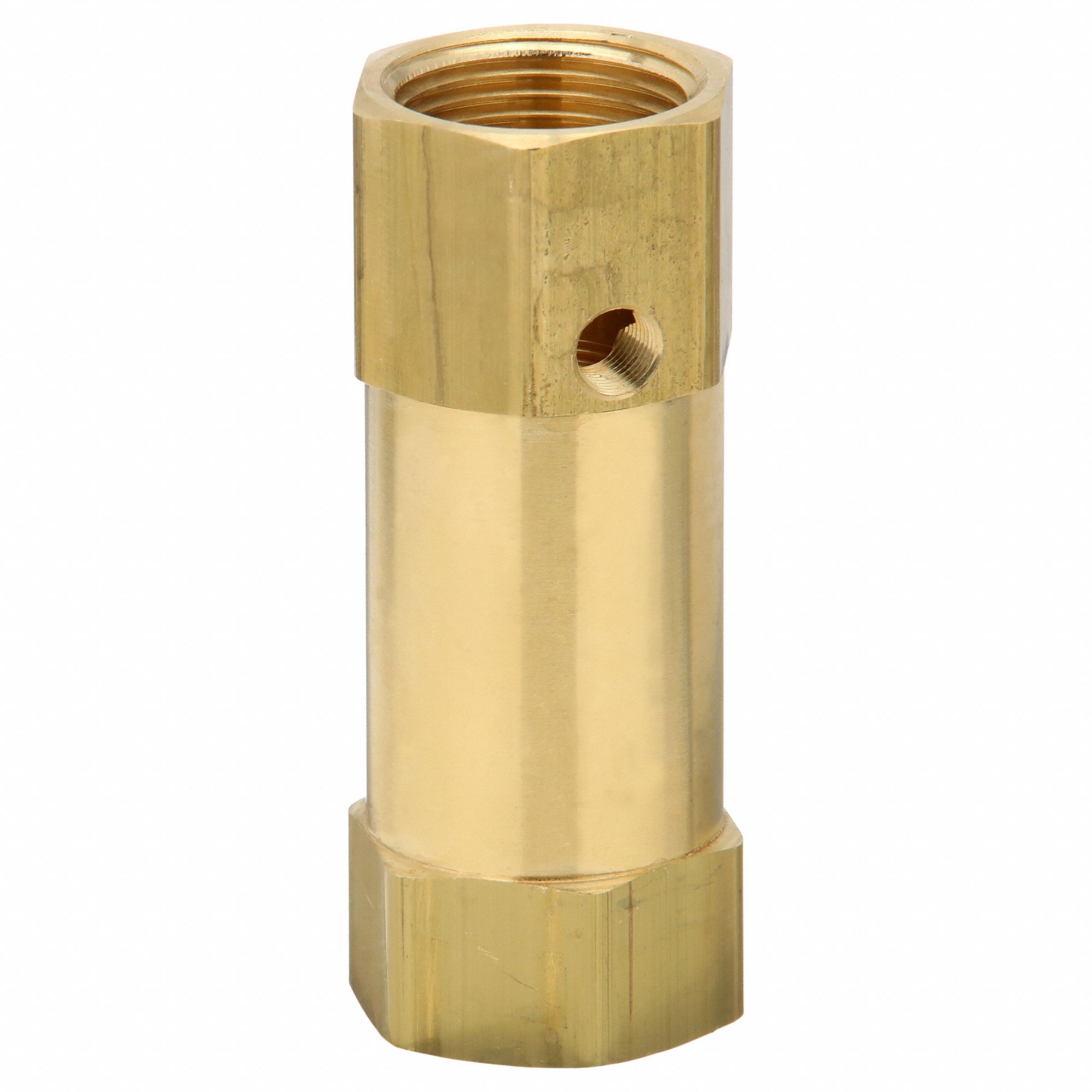 CHECK VALVE, IN LINE, BRASS, 1 IN (F)NPT THREAD, 1 IN (F)NPT THREAD, 500 PSI MAXIMUM PRESSURE