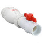 CHECK VALVE WITH BALL VALVE,PVC,2 IN.