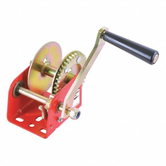 DAYTON 4 7/8 inH Pulling Hand Winch with 900 lb 1st Layer Load Capacity; Brake Included No