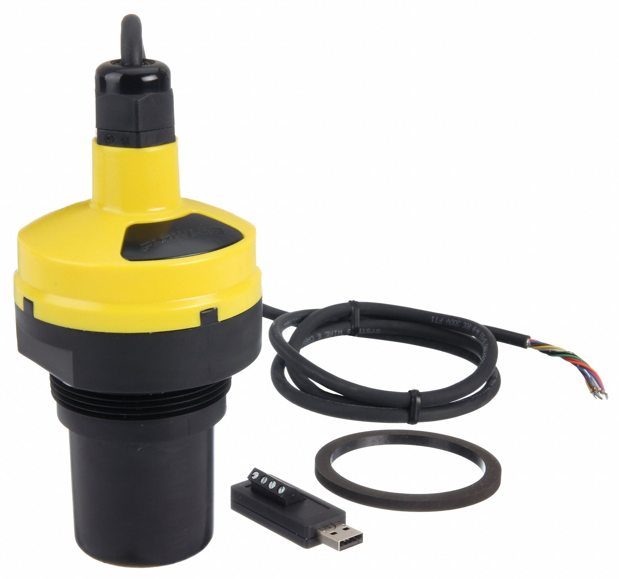 FLOWLINE Polycarbonate Noncontact Ultrasonic Level Sensor, 18 ft Range