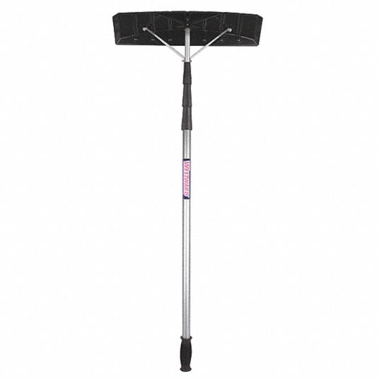 WESTWARD Snow Roof Rake Scraper, Plastic Blade Material, 23 1/2 in
