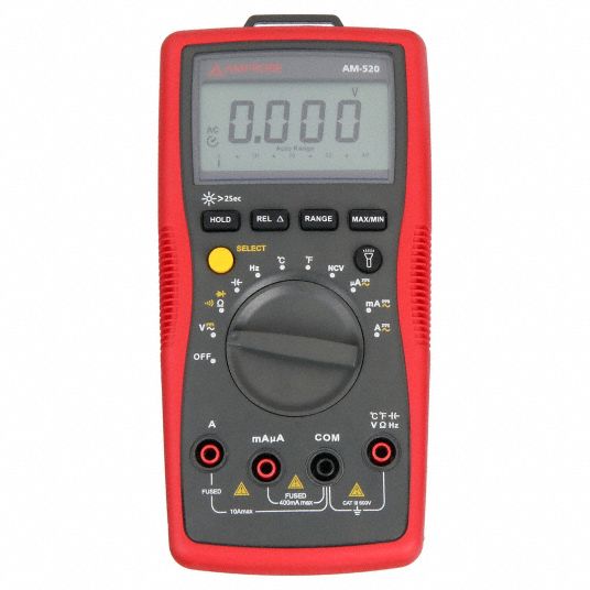 AMPROBE, CAT III 600V, Avg, Digital Multimeter - 12U583|AM-520 - Grainger