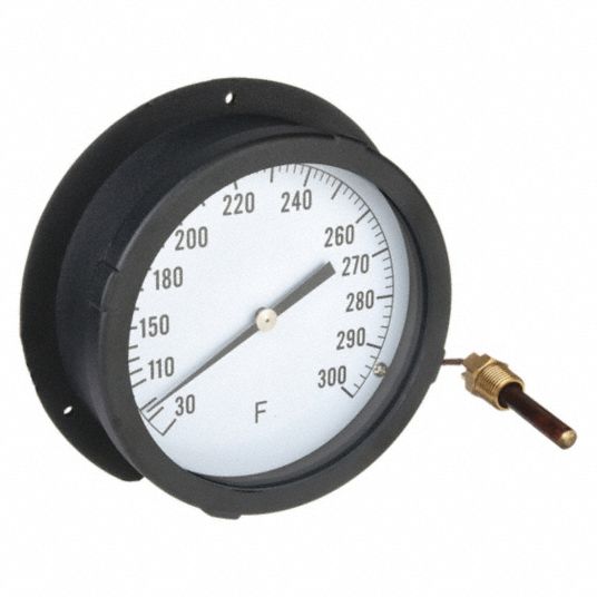 30° To 300°f 6 In Dial Dia Analog Panel Mount Thermometer 12u667 12u667 Grainger