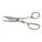 INDUSTRIAL SHEARS, HIGH CARBON STEEL, BLACK HANDLE, NICKEL-PLATED FINISH, FOR INDUSTRIAL, 9 IN L