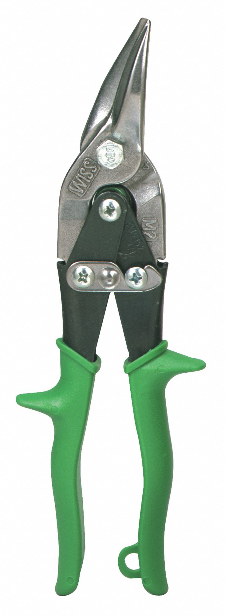 AVIATION SNIP, RIGH, 9 3/4 IN OVERALL L, 1 1/2 IN CUTTING L, STEEL, PLASTIC, STEEL