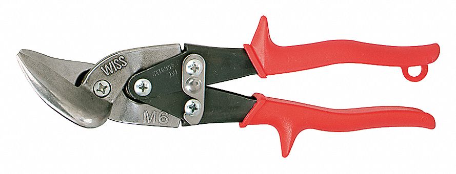 OFFSET SNIP, LEFT/STRAIGHT, 9 1/4 IN OVERALL L, 1 1/4 IN CUTTING L, STEEL, PLASTIC