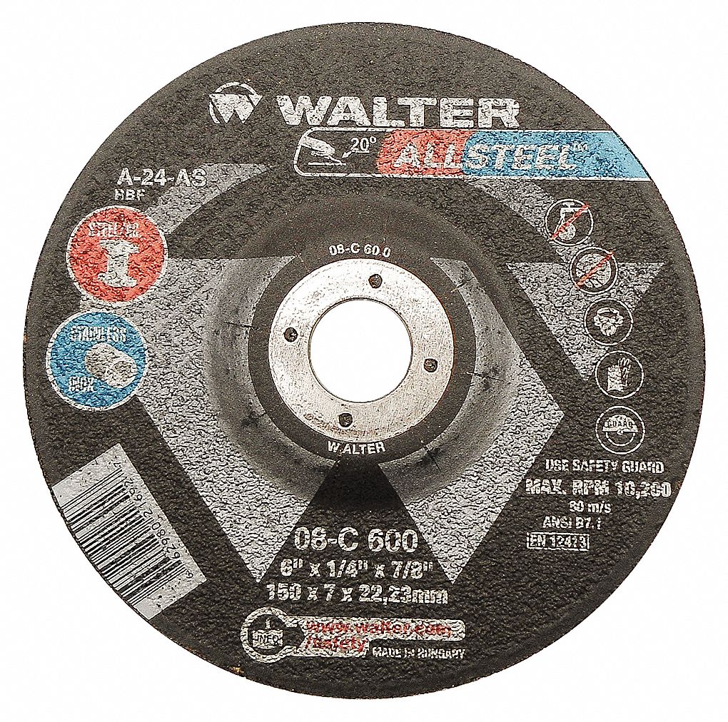 DEPRESSED CENTRE GRINDING WHEEL, 1/8 IN, ALUMINUM OXIDE
