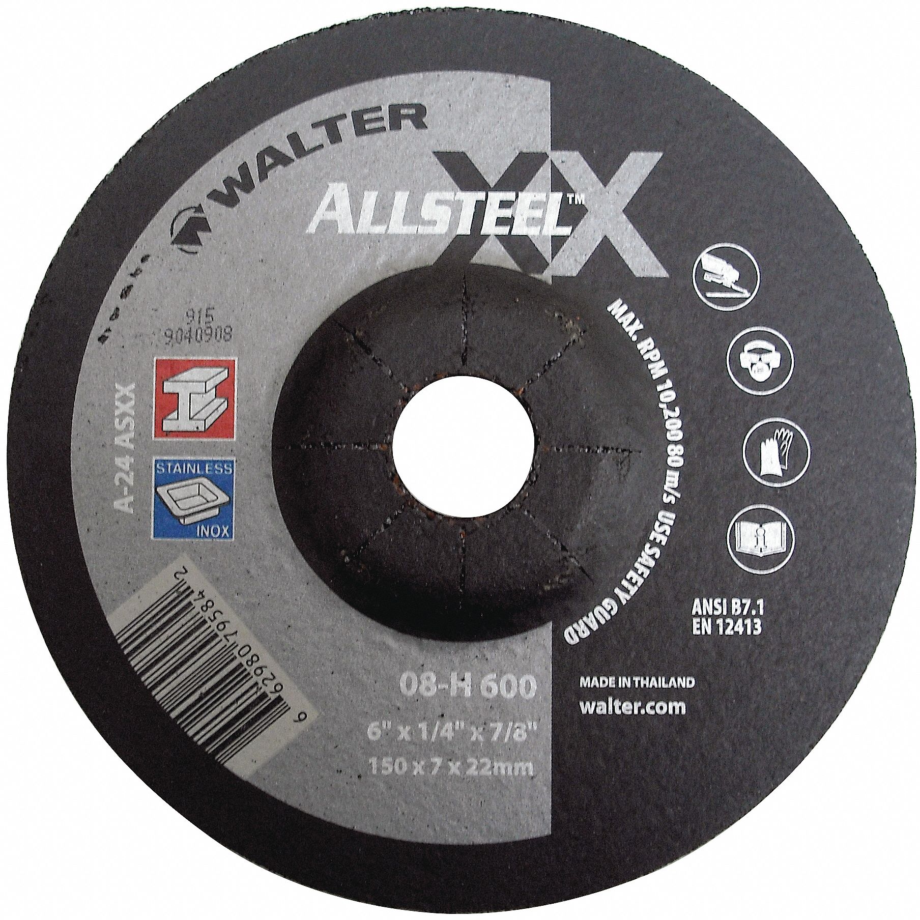 GRINDING WHEEL,HP XX27,6"X1/4"X7/8"