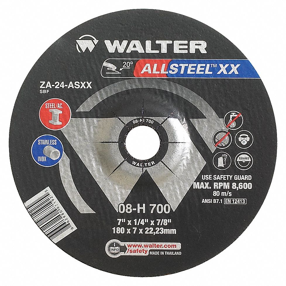 GRINDING WHEEL,HP XX27,7"X1/4"X7/8"