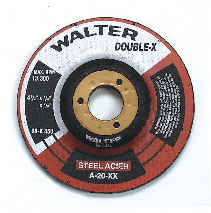 DEPRESSED CENTRE GRINDING WHEEL, 1/4 IN, ZIRCONIA ALUMINA