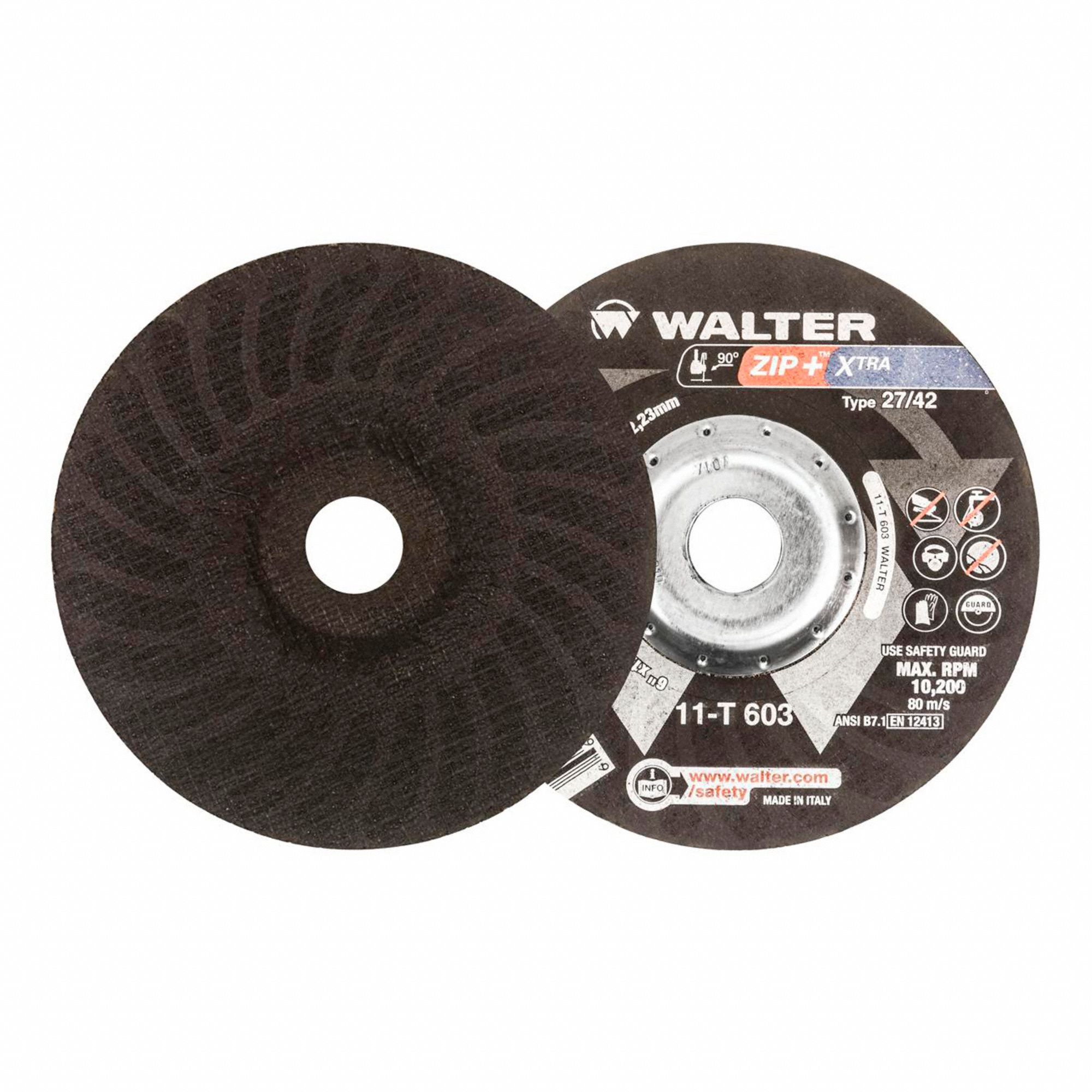 MEULE DCP,TP 27,GRAIN 46,10,200 TR/MIN,6 X 1/16 PO,ARB 7/8 PO,OXYDE AL