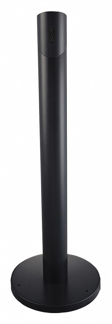 CIGARETTE RECEPTACLE,1/4 GAL.,BLACK