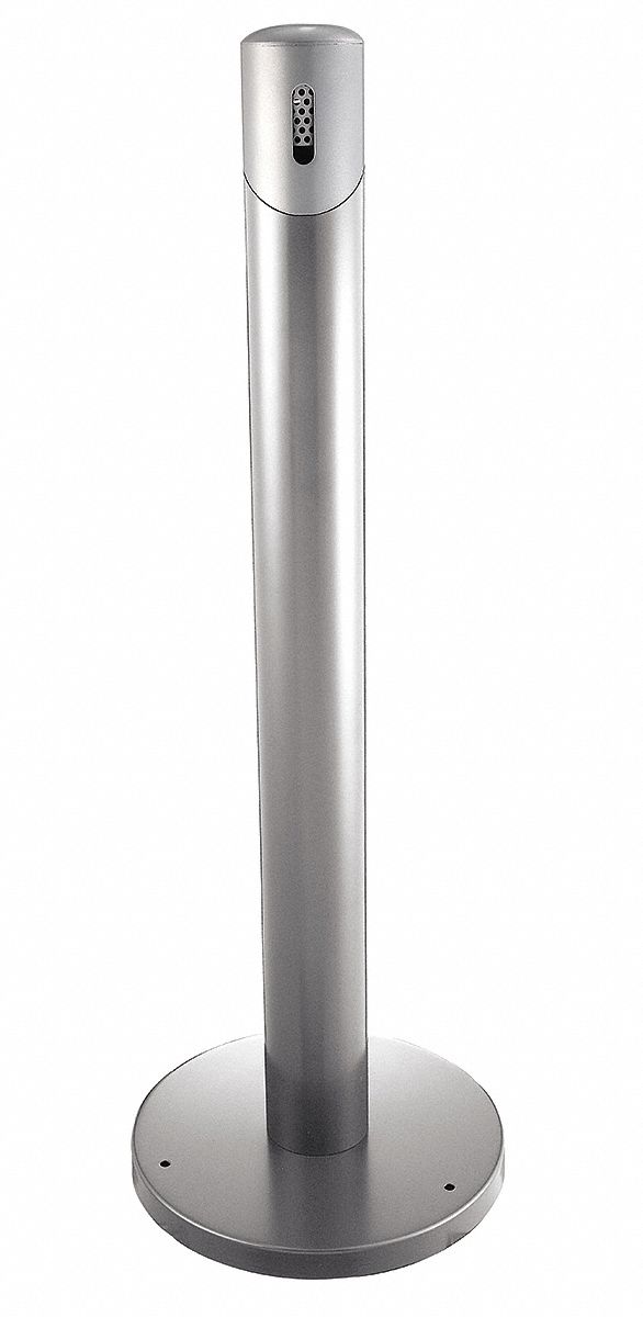 CIGARETTE RECEPTACLE,1/4 GAL.,SILVER