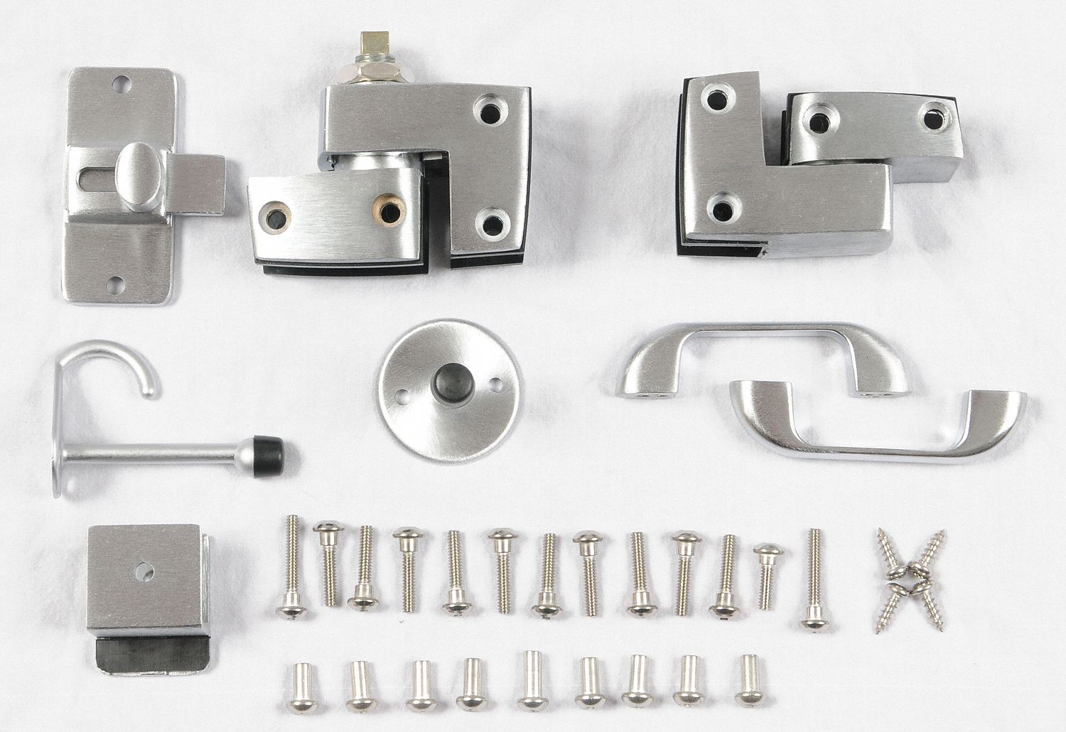 SLIDE LATCH: ALUMINUM, BRUSHED, 3¼ IN X 3¼ IN