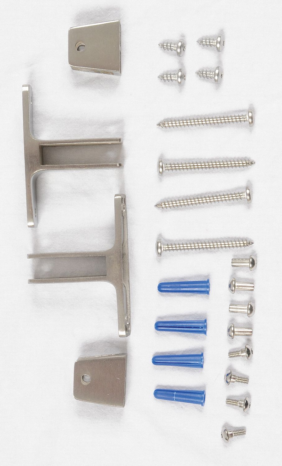 GLOBAL PARTITIONS Mid Panel Bracket for Phenolic Partition, 2 1/2 inH x 3 1/2 inW x 4 in