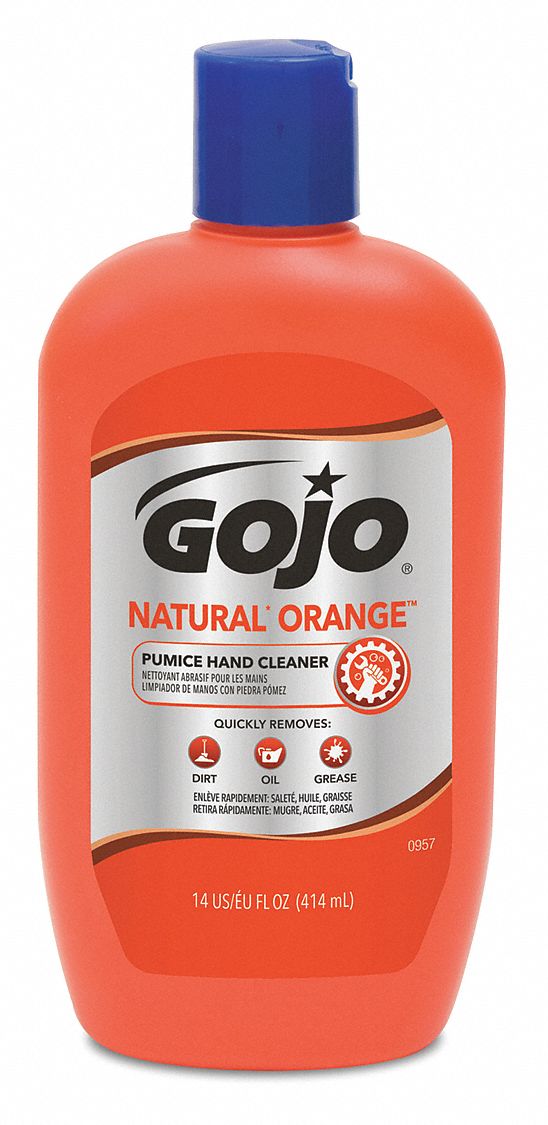 Hand Soap: 14 oz Size, Natural Orange, Scrubbing Particles, Citrus, 12 PK