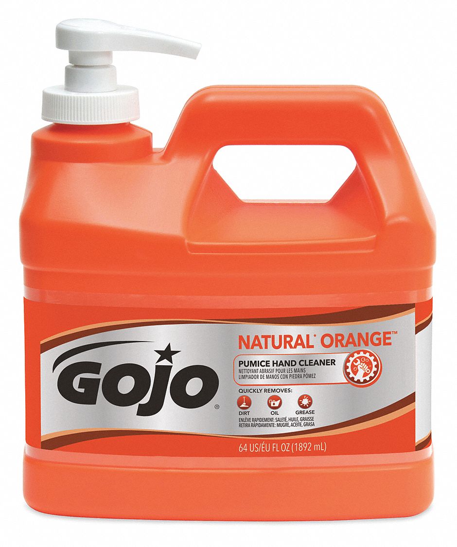 Hand Soap: 0.5 gal Size, Natural Orange, Scrubbing Particles, Citrus