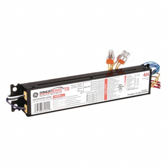 GE CURRENT, 120 to 277V AC, 3_4 Bulbs Supported, Fluorescent Ballast