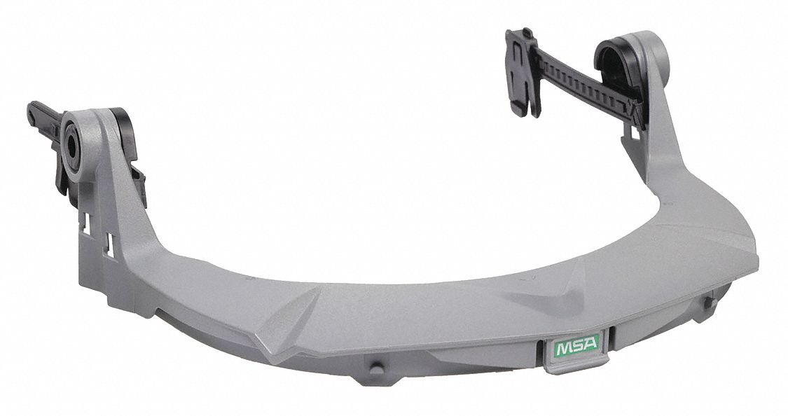 FACESHIELD FRAME, GREY, PC, CSA, ONE SIZE, FOR SLOTTED MSA CAPS