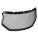 FACESHIELD VISOR, GRY/BLK, ANTI-FOG, STEEL MESH, DIELECTRIC, 17X8X0.065 IN