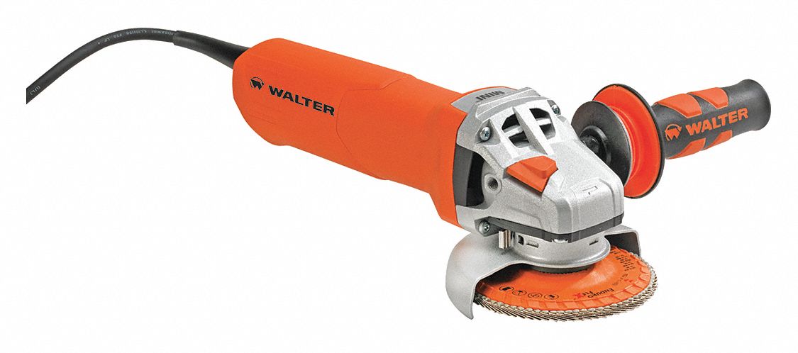 MEULEUSE D'ANGLE, À FIL, 120 V/8,5 A, 4½ PO DIAM, GÂCHETTE, ⅝ PO-11, 10 500 TR/MIN, BRIDE ARRIÈRE