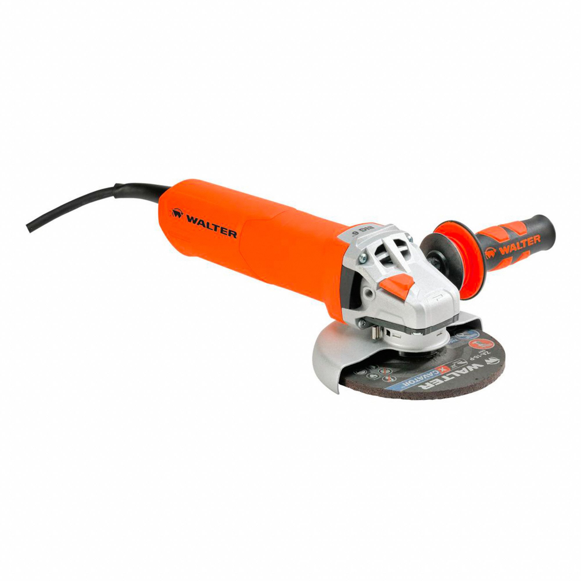 ANGLE GRINDER, CORDED, 120V/14.5A, 6 IN DIA, TRIGGER, ⅝"-11, 9600 RPM, BACK FLANGE