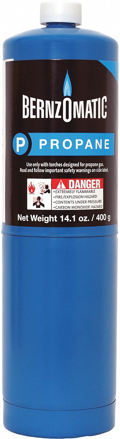 PROPANE GAS CYLINDER, FOR GENERAL SOLDERING, FLAME TEMP 3450 ° F,  RECYCLABLE, 14.1 OZ