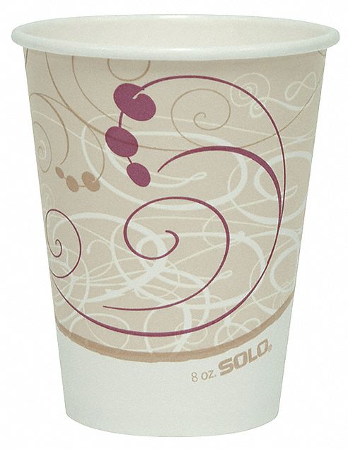 ROTEX PAPER CUPS, DISPOSABLE, HOT DRINKS, WHITE WITH PATTERN, 8 OZ ...