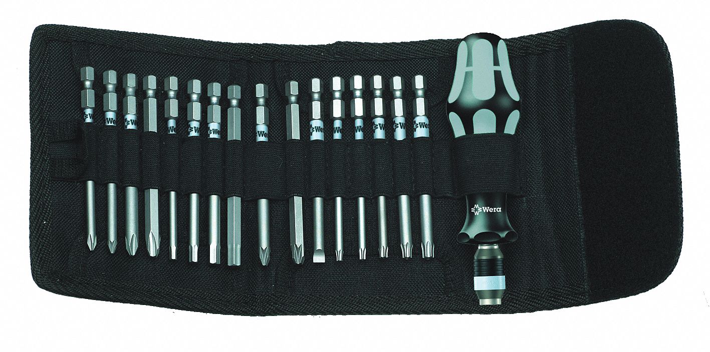 MULTI-BIT SCREWDRIVER, HEX/PHILLIPS/SLOTTED/SQUARE/TAMPER RESISTANT TORX TIP, 17 TIPS
