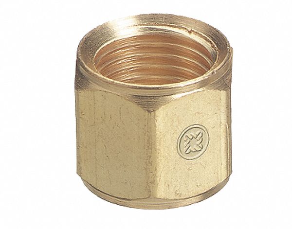 HOSE NUTS, ACETYLENE/FUEL GASES, B SIZE LH, MAX PRESS 200 PSI, 9/16'' TO 18'', BRASS, 1 PIECE