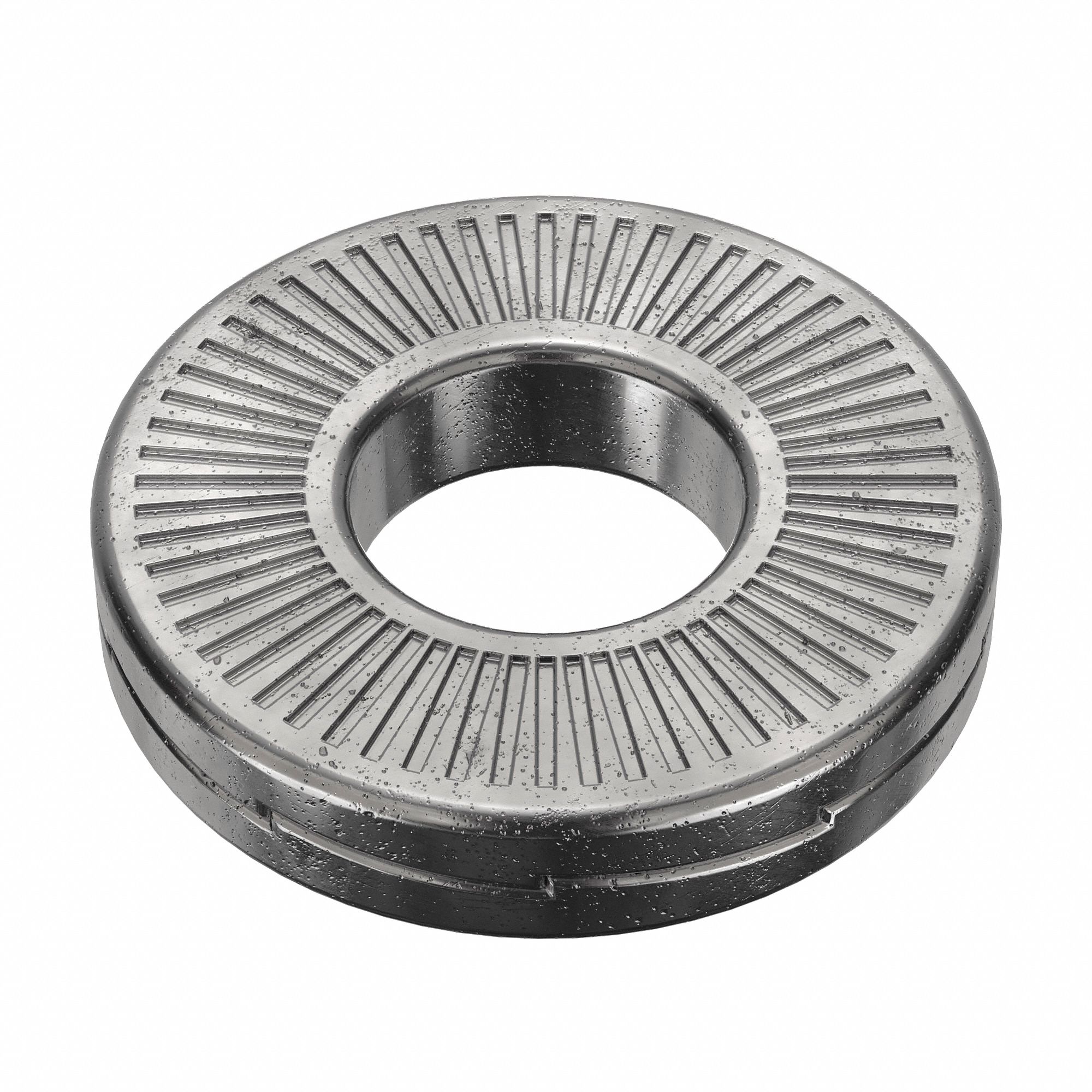 Wedge Lock Washer: Advanced Corrosion Resist, Steel, #6 Screw Sz, 5/32 in Max. Inside Dia, 20 PK