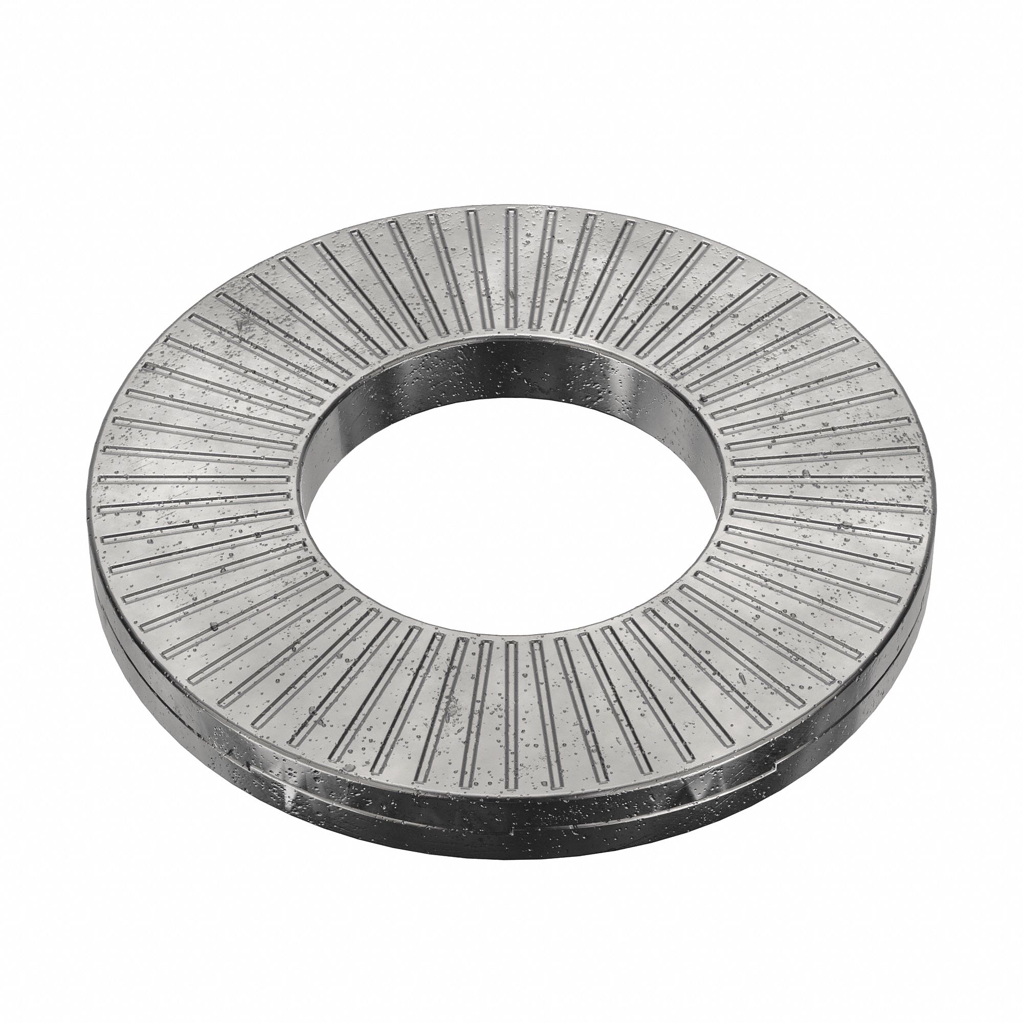 Wedge Lock Washer: Advanced Corrosion Resist, Steel, 9/16 in Screw Sz, 9/64 in Max Thick, 4 PK