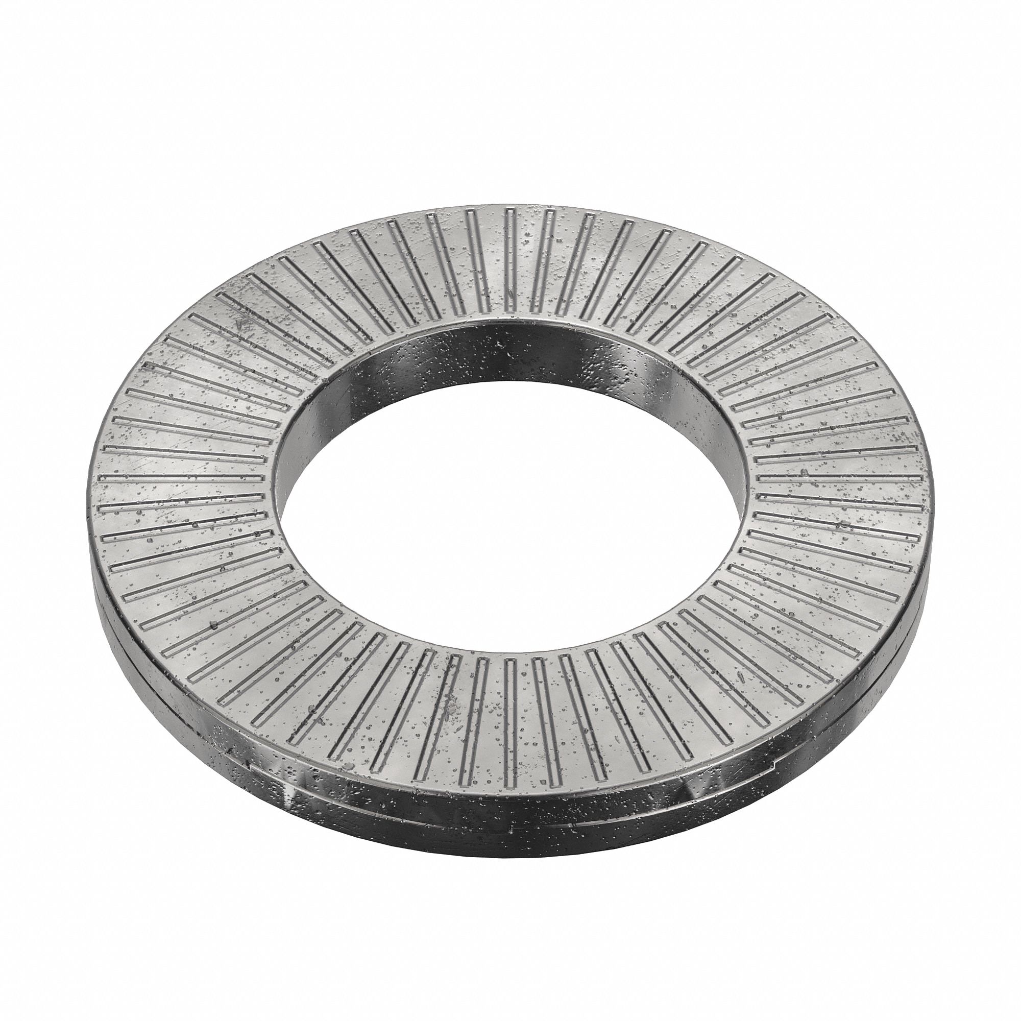Wedge Lock Washer: Advanced Corrosion Resist, Steel, 5/8 in Screw Sz, 43/64 in Max. Inside Dia, 4 PK