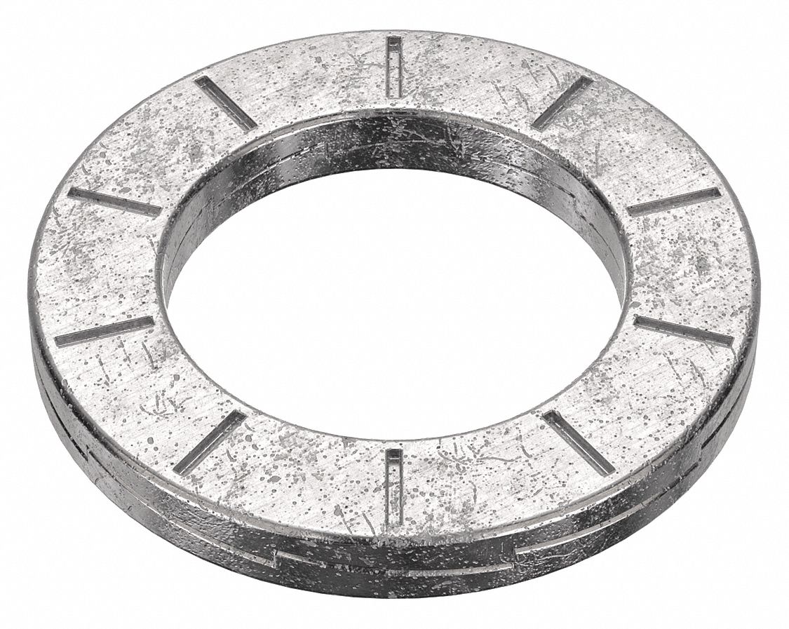 WEDGE LOCK WASHER, FOR ⅜ IN SCREW, WEDGE LOCK, STAINLESS STEEL, PLAIN FINISH, GRADE 2, 10 PK