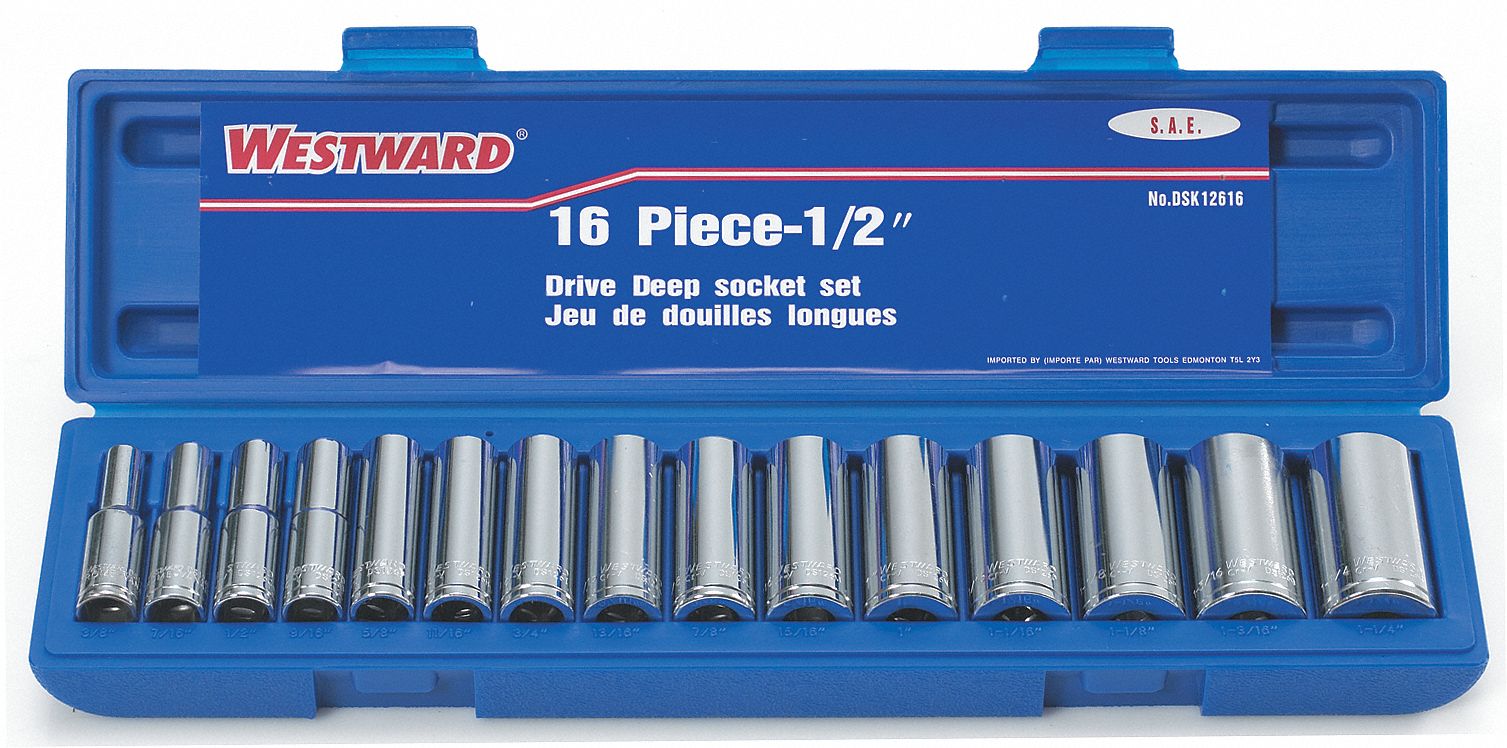 Westward Socket Set Deep 6pt 3 8in 1 1 4in Socket Sets Wswdsk Dsk Grainger Canada