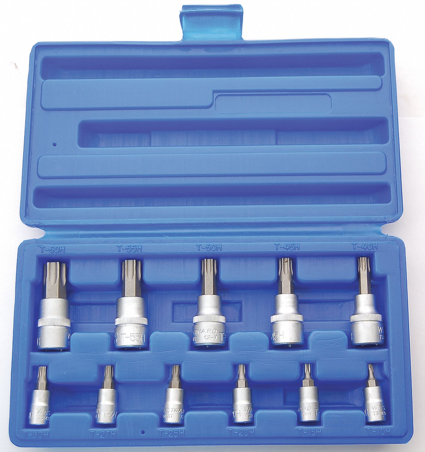 WESTWARD SOCKET SET TORKS T/P 12PCE Socket Bit Sets WSWSKT12T