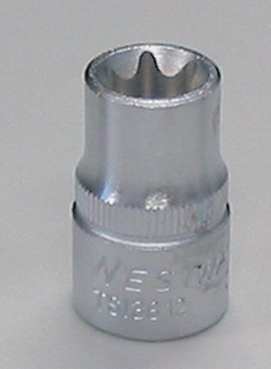 WESTWARD TORX BIT SOCKET, INVERTED, 3/8 IN DRIVE, E12 TIP SIZE, CHROME ...
