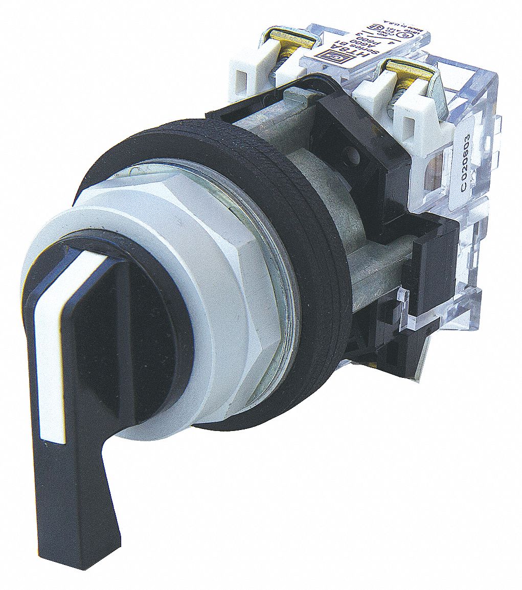 Non-Illuminated Selector Switch, Size: 30mm, Position: 2, Action: Maintained / Maintained