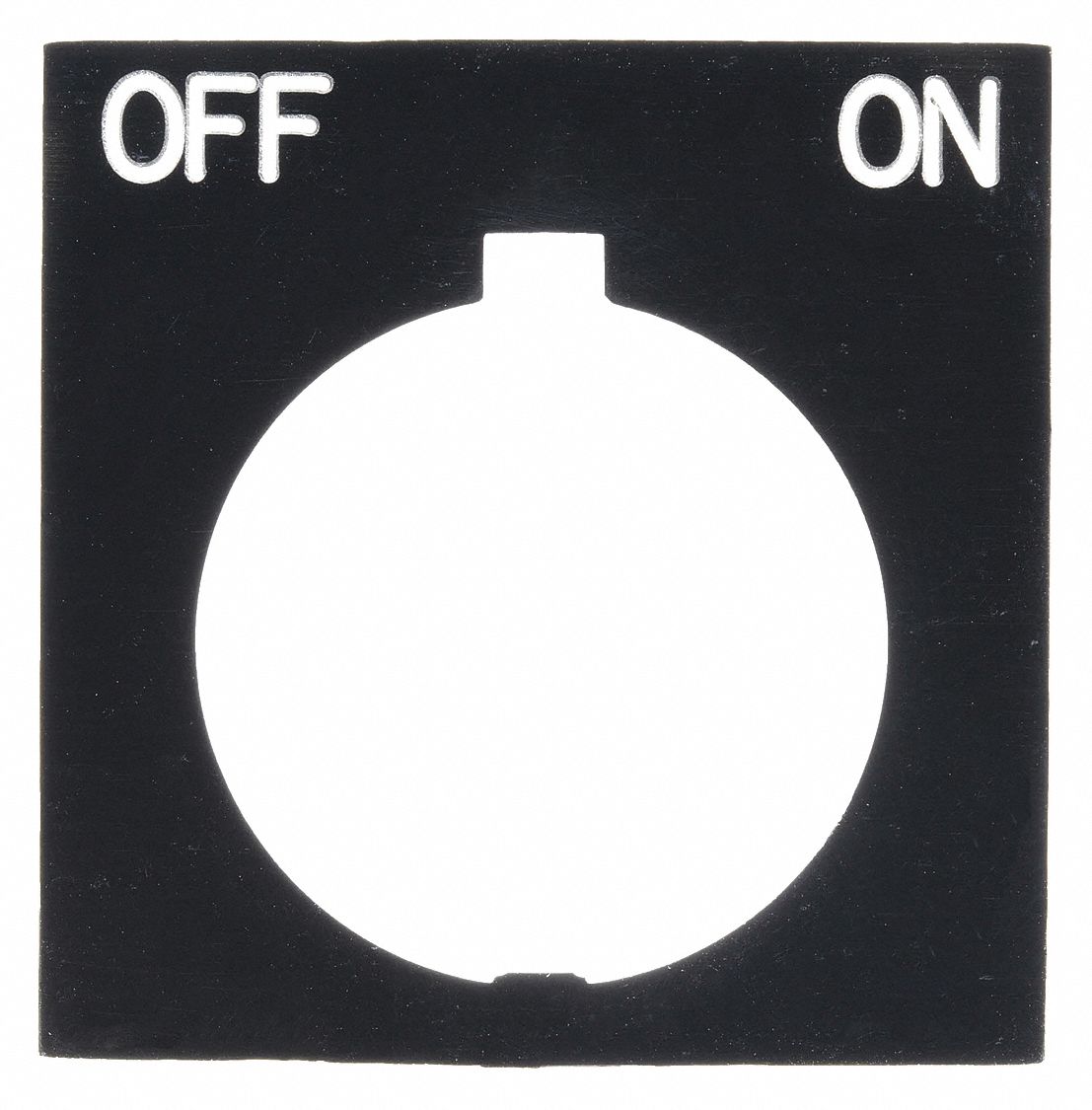 Legend Plate: 30 mm Panel Mounting Size, Rectangular, 1 in Overall Ht x 1 1/2 in Overall Wd