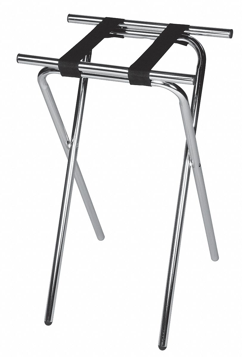 DELUXE STEEL TRAY STAND, CHROME