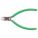 CUTTING PLIERS, GREEN HANDLE, STANDARD CUSHION GRIP, 4 IN L