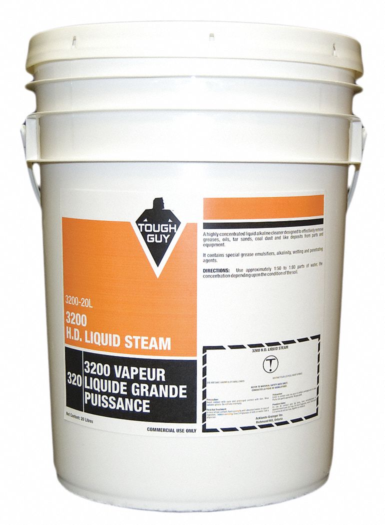 LIQUID STEAM, HEAVY-DUTY, CONCENTRATED, ALKALINE, PH 11.5, GREEN, 20 L