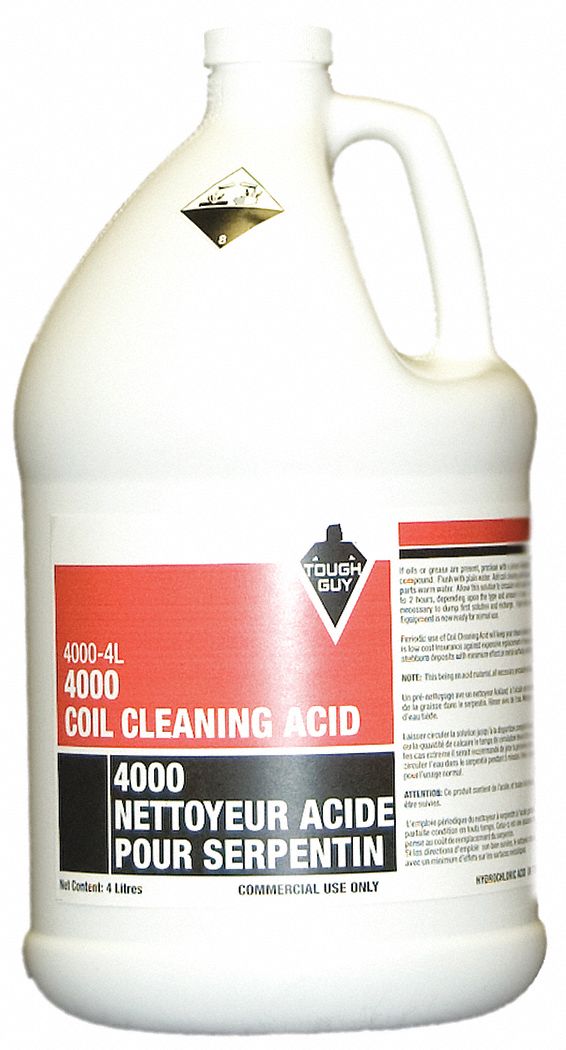 COIL CLEANING ACID, CONCENTRATED, LIQUID, COLOURLESS/SLIGHTLY YLW, 4 L, HYDROCHLORIC ACID