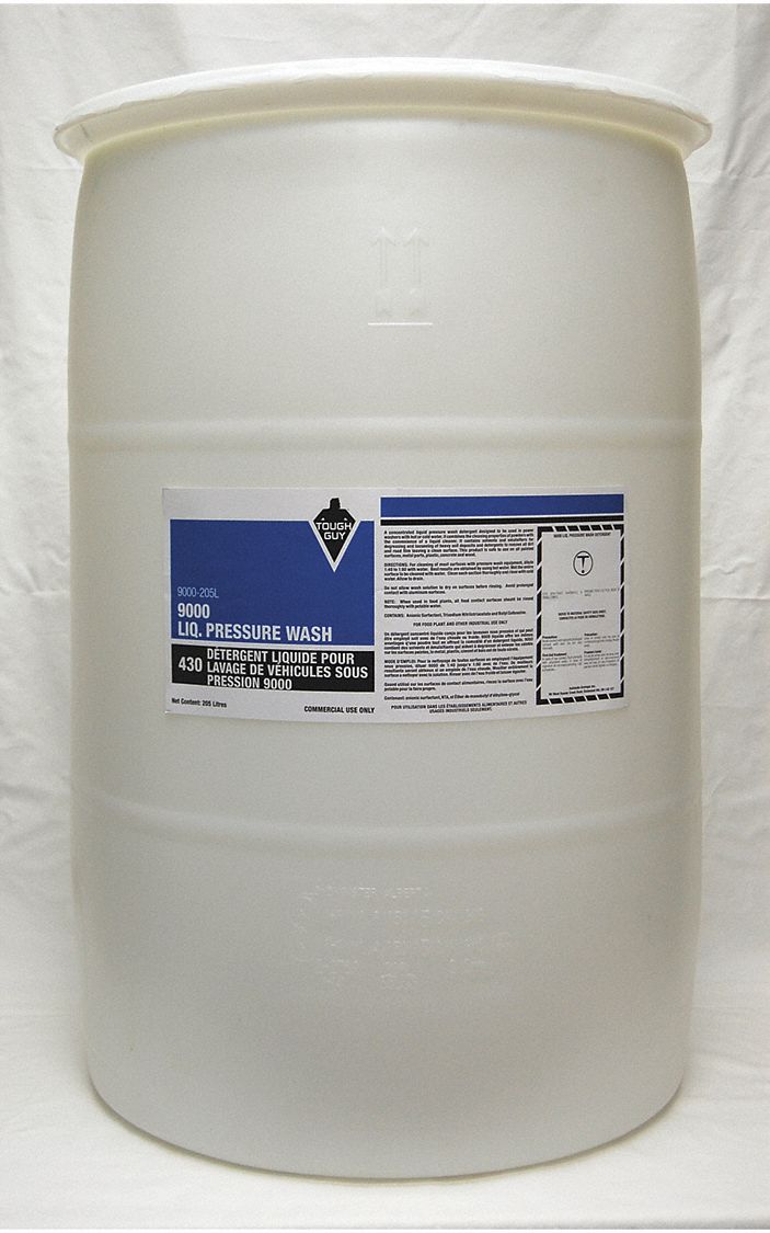 PRESSURE WASH DETERGENT, LIQUID, AMBER/ORANGE, 205 LITRES