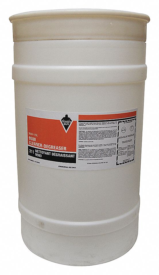 CLEANER/DEGREASER, HEAVY-DUTY, LIQUID, BIODEGRADABLE, WATER-SOLUBLE, NON-FLAMMABLE, GRN, 115 L