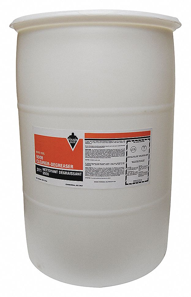 CLEANER/DEGREASER, HEAVY-DUTY, LIQUID, BIODEGRADABLE, WATER-SOLUBLE, NON-FLAMMABLE, GRN, 205 L